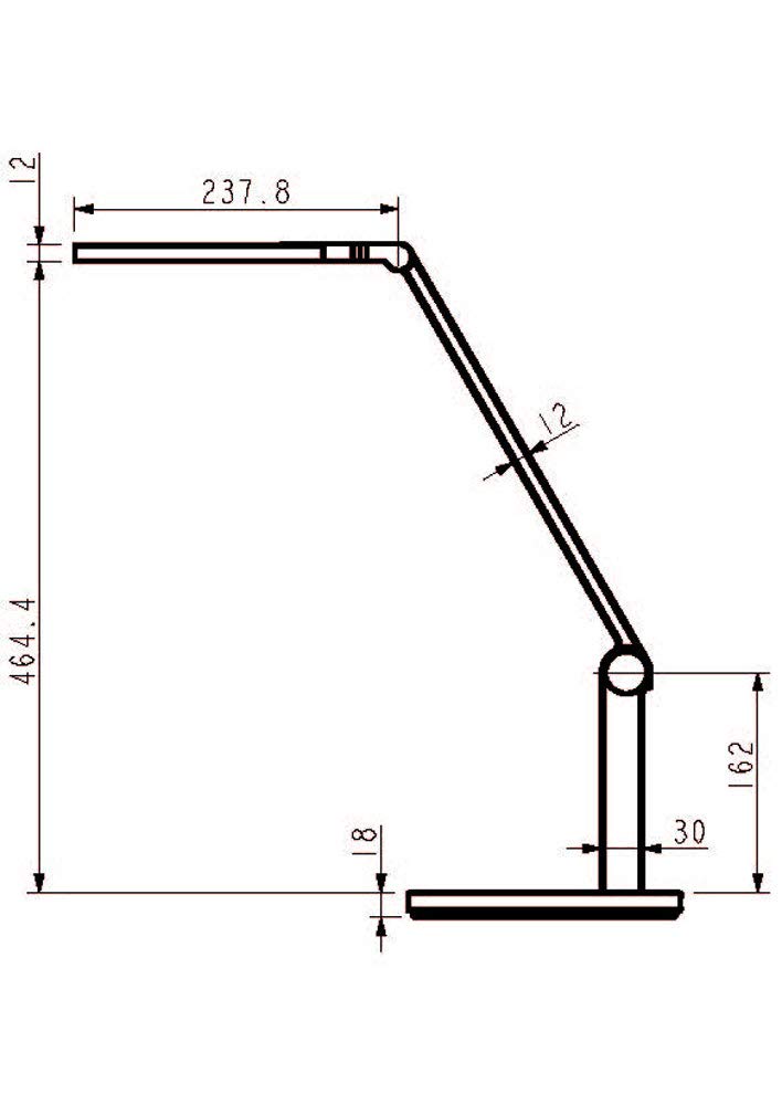 Alco-Albert - LED Schreibtischlampe 76 LEDs 15W weiß | Stufenlos dimmbare Tischleuchte mit besonders heller LED-Beleuchtung für Büro, Homeoffice und Arbeitsplatz