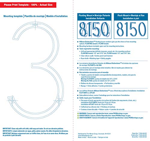 Distinctions 844703 Upgraded 5" Brushed Nickel 5" Floating House Number 3 #TOP7