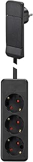 Bachmann Smart Plug with 1.6Â m H07RN-F3G1,5Â 3-Way SCHUKO SOCKETS CEE7/3Â â€“Â Black 933.014