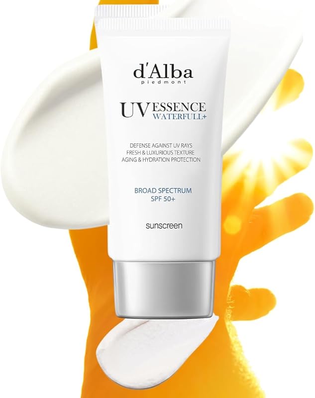 Protetor solar facial d'Alba Piedmont Waterfull Essence SPF 50+ com trufa branca, 50 mL
