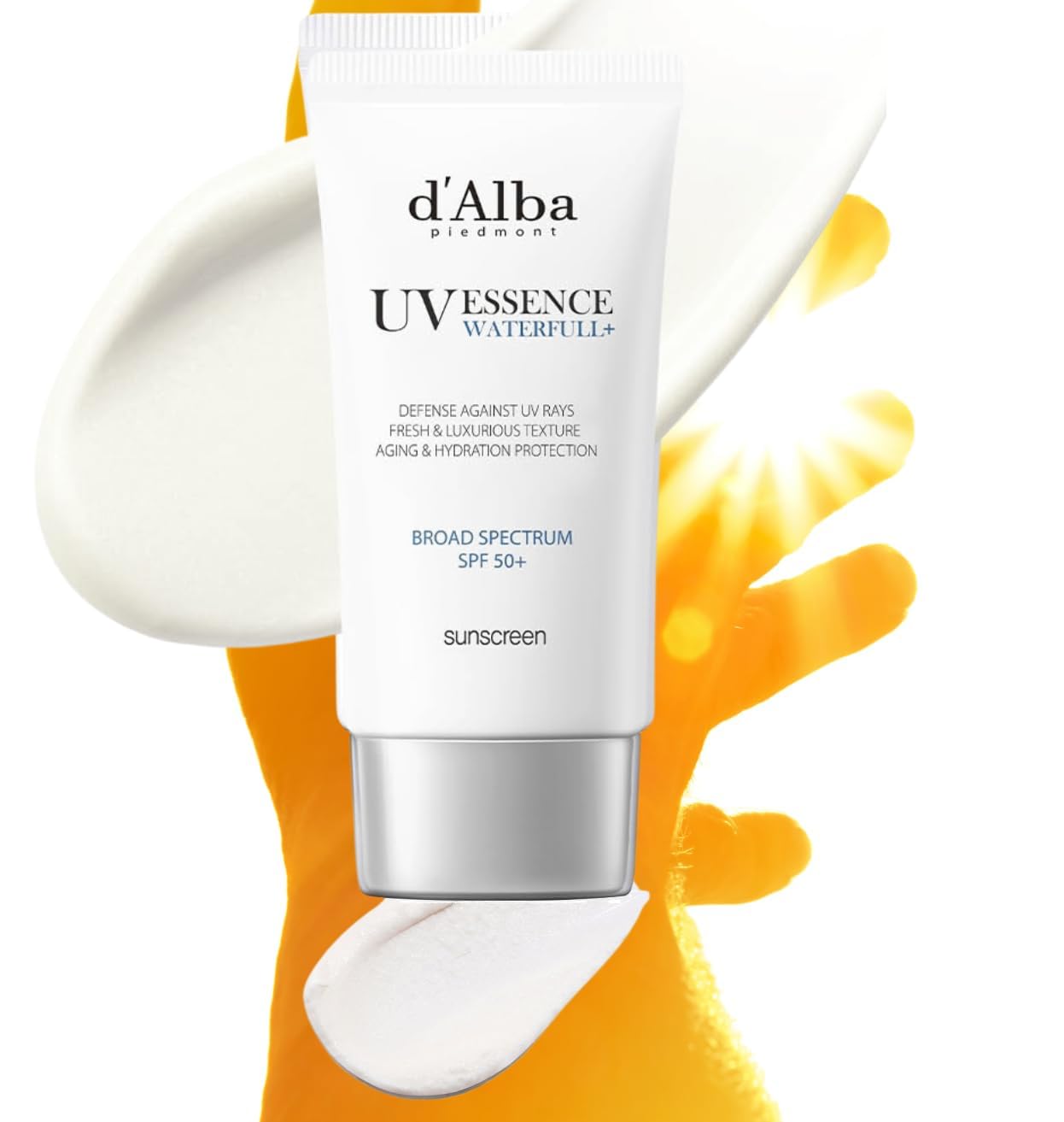 d'Alba Piedmont [ORIGINAL] UV Essence Sunscreen for Face SPF 50+ Face Moisturizer Ultra Violet Protection White Truffle Sun Cream Hydrate Skin and Decrease Wrinkles