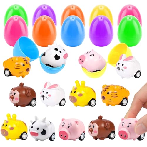 Moerstar 24 Piezas Huevos de Pascua Con Sorpresa, Huevos Sorpresa, Huevo de Pascua, Caça Aos Ovos Decoraciones de Fiesta (Estilo 2)