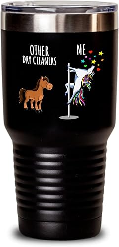 Miniatura 7 de Unicorn Dry Cleaner Tumbler Other Me Funny Gift For Coworker Women Her Cute Office Birthday Present Magical Joke Quote Gag Insulated Cup With Lid