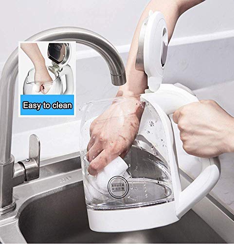 Hervidor eléctrico de vidrio 1.8L 1500W con luz LED miniatura 5