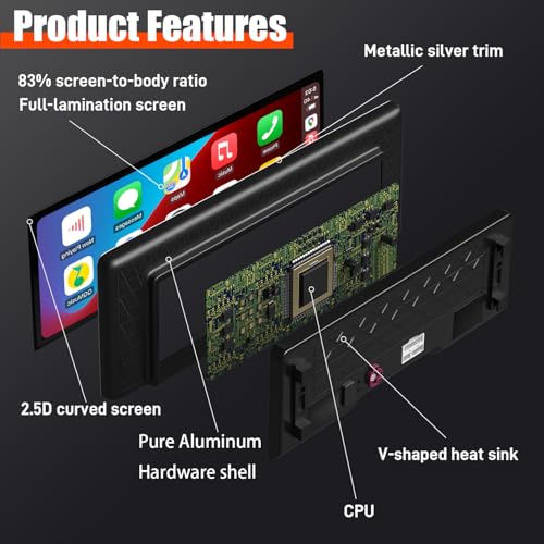 Image of PEMP Ultra-Thin 12.3 inch for BMW i3 l01 NBT (2013-2017) Wireless and Wired CarPlay Android Auto Screen Calls Using The OEM Bluetooth