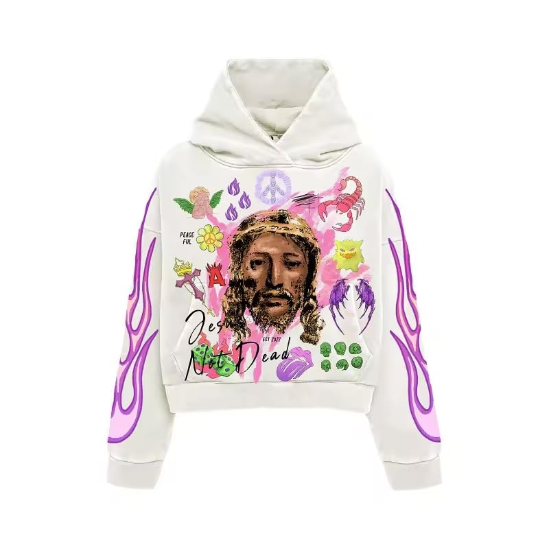 Sweat à capuche Flamed Jesus Not Dead hoodie streetwear imprimé original