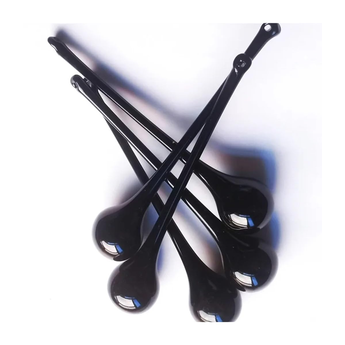 12 sztuk 30x150mm wielobarwne szklane łapacze kropli deszczu wiszące dekoracje do domu (Nero)