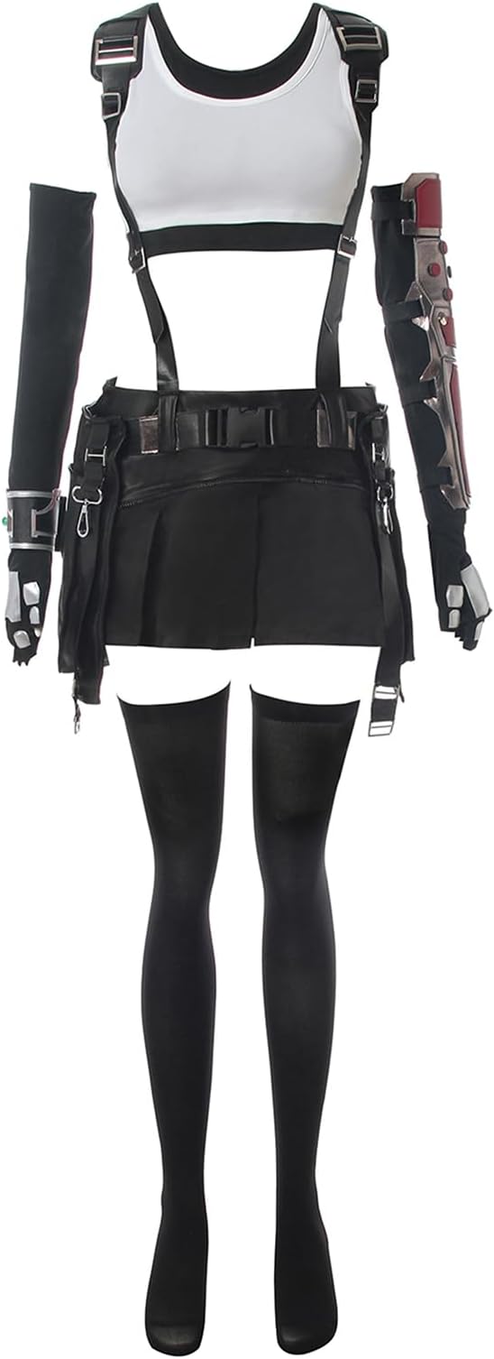Tifa Lockhart Cosplay Costume Cosplay FF7 Remake Full Set Outfits Halloween