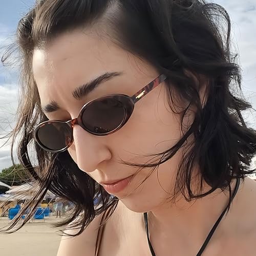 Onrtry Retro Tiny Oval Sunglasses for Women Men Narrow Style 90s Small Sun Glasses4