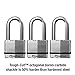 Master Lock M5XTRILH Magnum Heavy Duty Outdoor Padlock with Key, 3 Pack Keyed-Alike Silver