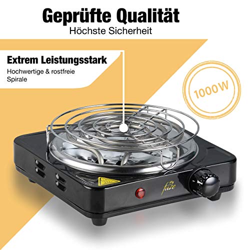 Fuze Kohleanzünder (1000W | mit Zange | tragbares Kohlesieb) Kohlegrill | Kohleanzünder für Kohle Grill | elektrischer… – Bild 3