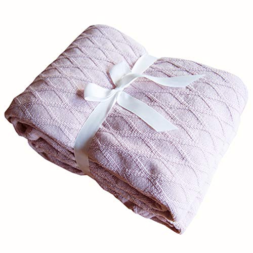 Couverture de serviette de canapé en coton rose contre la poussière