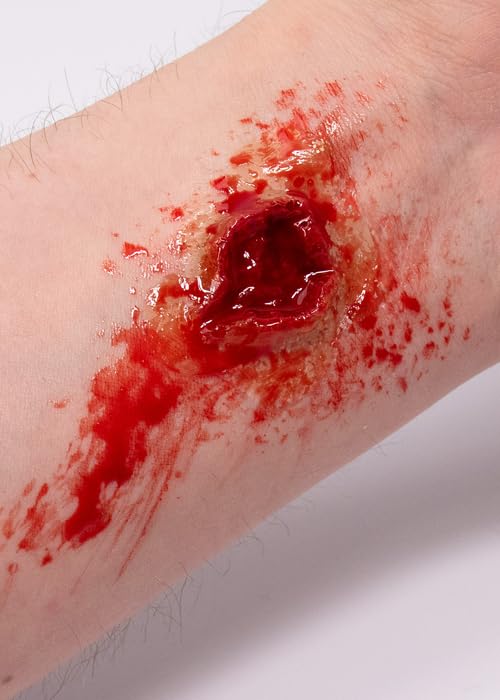 Struts Grimas Stick On Large Bullet Hole Open Wound Fake Scar Latex Prosthetic, FX Make-Up