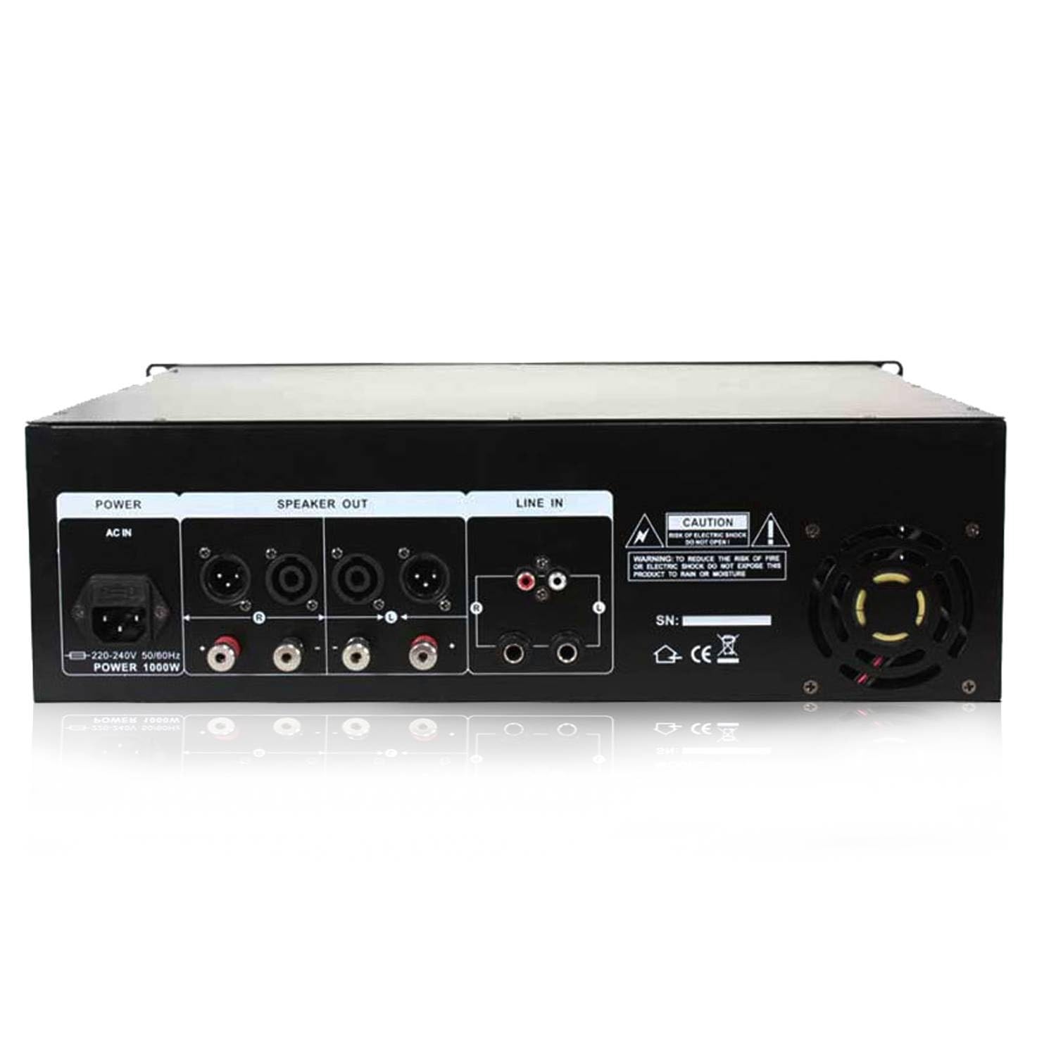 Ibiza Amplificateur sono Dj 2 x 600W Max AMP-800 Noir Numérique 2 canaux 600 watts RCA Compatible avec Guitare, Ukulélé, Violoncelle, Alto, Violon, Mandoline, Contrebasse, Tambour, Accordéon