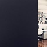 Artviva Blackout Window Film 100% Sun Blocking Film Privacy Static Glass Window Cling Residential Window Tinting Treatment for Room Darkening/Privacy/Day Sleep - No Glue, Easy Installation 17.7