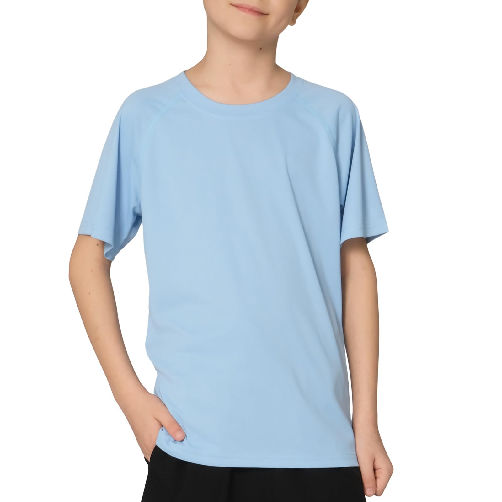 Fengzio Kinder UV Shirt Rashguard Shirts für Jungen Kurzarm Schwimmshirt für Kinder Schnelltrocknend Badeshirt UV Jungen Schutz UPF 50+