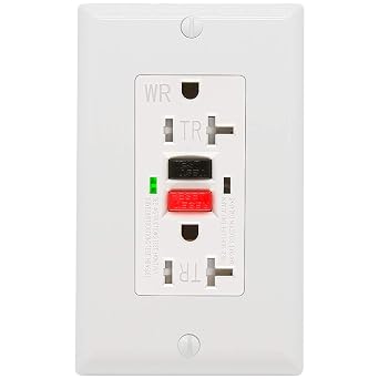 ANKO GFCI Outlet 20 Amp, UL Listed, Tamper-Resistant, Weather Resistant Receptacle Indoor or Outdoor Use, LED Indicator with Decor Wall Plates and Screws