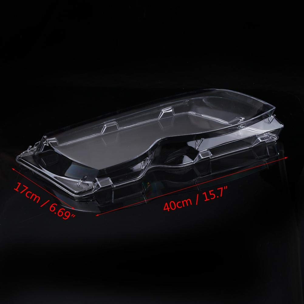 Qiilu Lente per Faro, 2 Pezzi Copriobiettivo Trasparente per Faro Auto per Serie 3 E46 01-05 Facelift 63126924043 63126924044