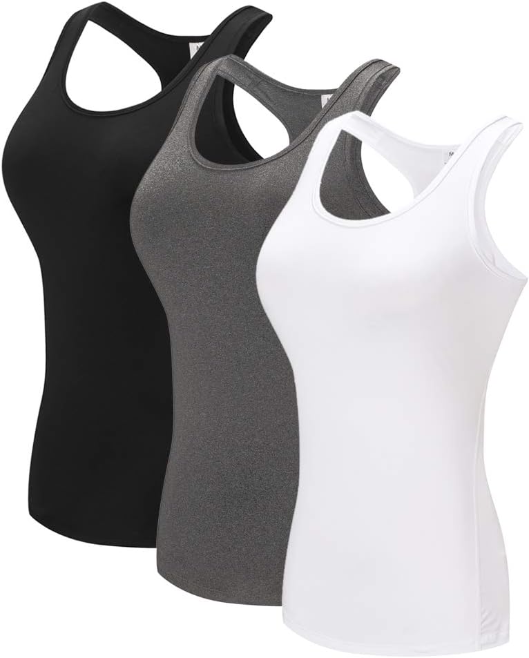 TAISIM Women's Racerback Athletic Workout Running Yoga Tank Tops