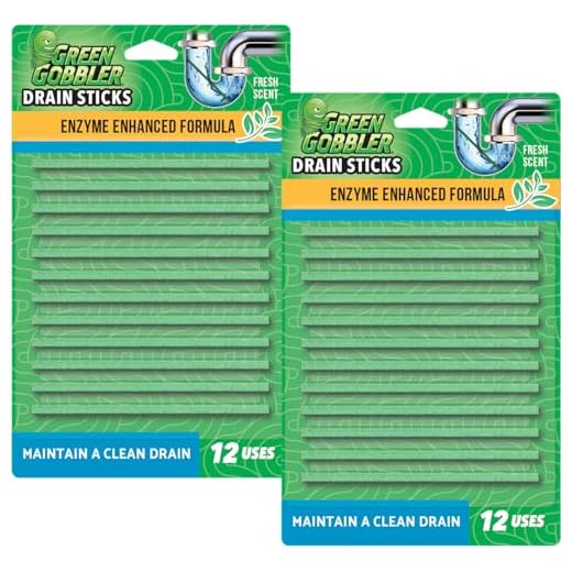 Green Gobbler BIO-FLOW Drain Strips - 24 Strips | Drain Cleaner & Deodorizer Drain Sticks
