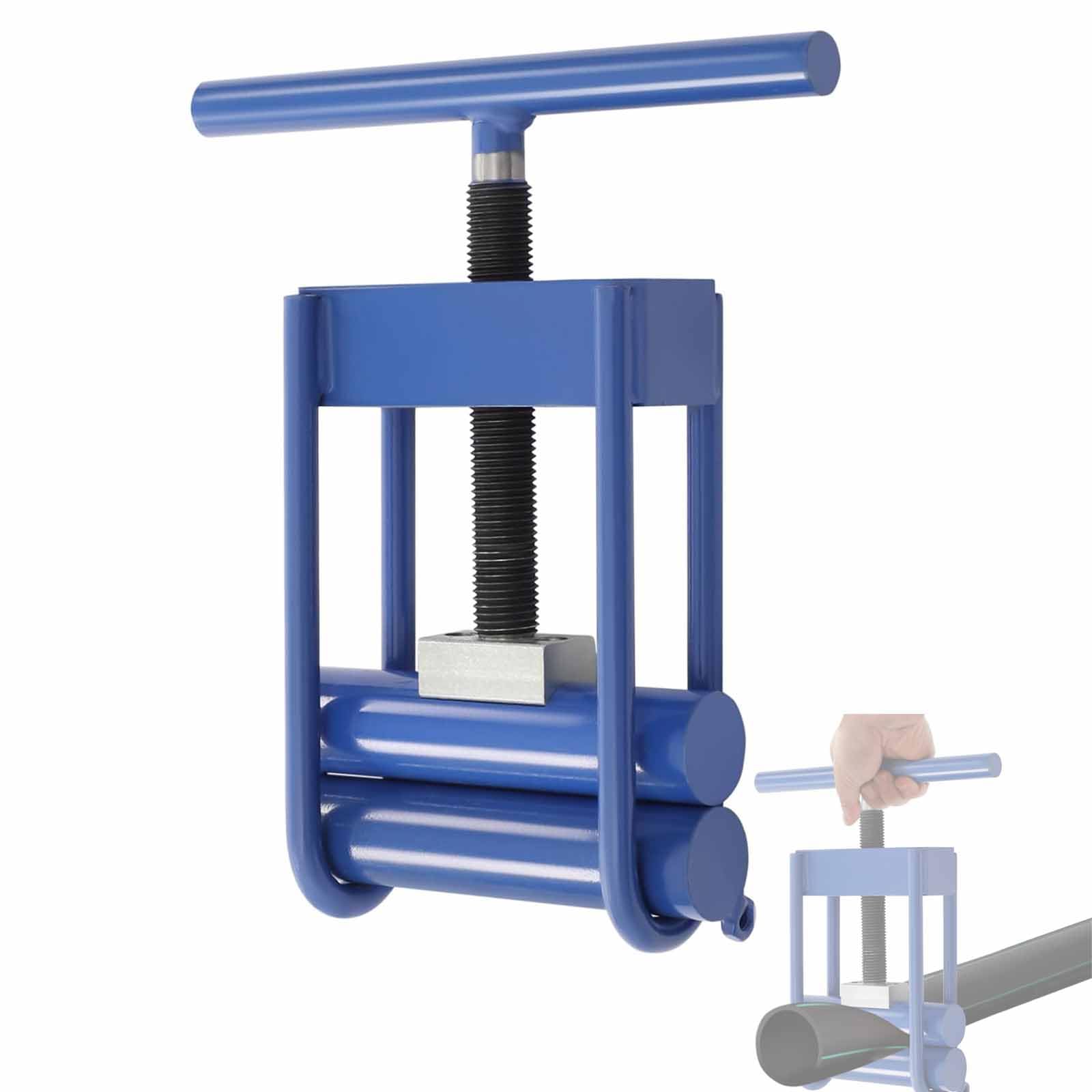 Manual Pipe Squeeze Off Tool, Screw Compressor Clamp, for Pipe Diameter Up to 32mm, Compatible with PE/PPR/PVC/PP Pipes - Ideal for Temporary Flow Control, Emergency Repair & Pipeline Maintenance
