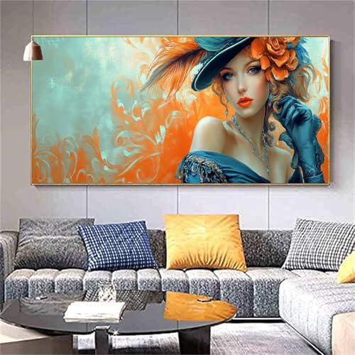 Cadeau femme diamond painting : grand cristal painting fleur pour anniversaire