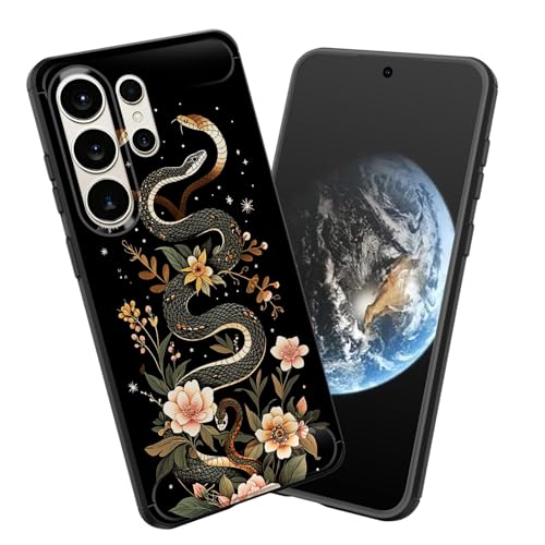 smauncucn for Galaxy S26 Ultra Case,Soft TPU Slim Fashion Anti-Fingerprint Non-Slip Protective Phone Case Cover for Samsung Galaxy S26 Ultra 6.9 inch 2026,Aesthetic Snake Floral