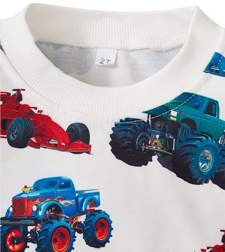 Image of Popshion Toddler Boys Sweatshirt Cotton Lightweight Kids Winter Warm Sweater Crewneck Pullover Tops