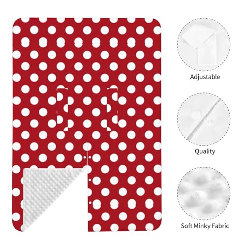 Couverture douce pois rouges allaitement housse cosy bébé - 3