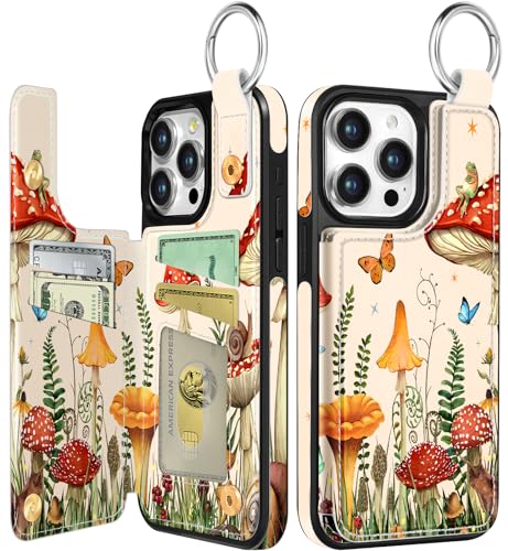 Étui portefeuille iPhone 12 Pro Max anti-perte de cartes avec fermoir magnétique dorsal