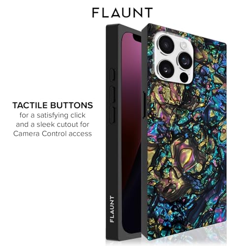 Flaunt Official Square Protective Case - Compatible with iPhone 16 Pro - Compatible with MagSafe & Wireless Charging - Drop-Tested & Shockproof - (Abalone Shell) — view 6