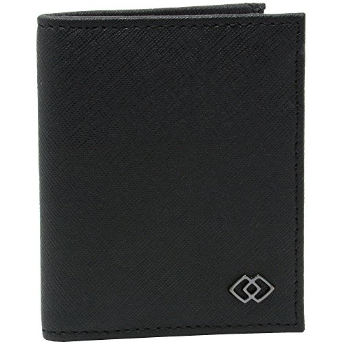 Alpine Swiss Double Diamond RFID Business Card Case Wallet Crosshatch Black2