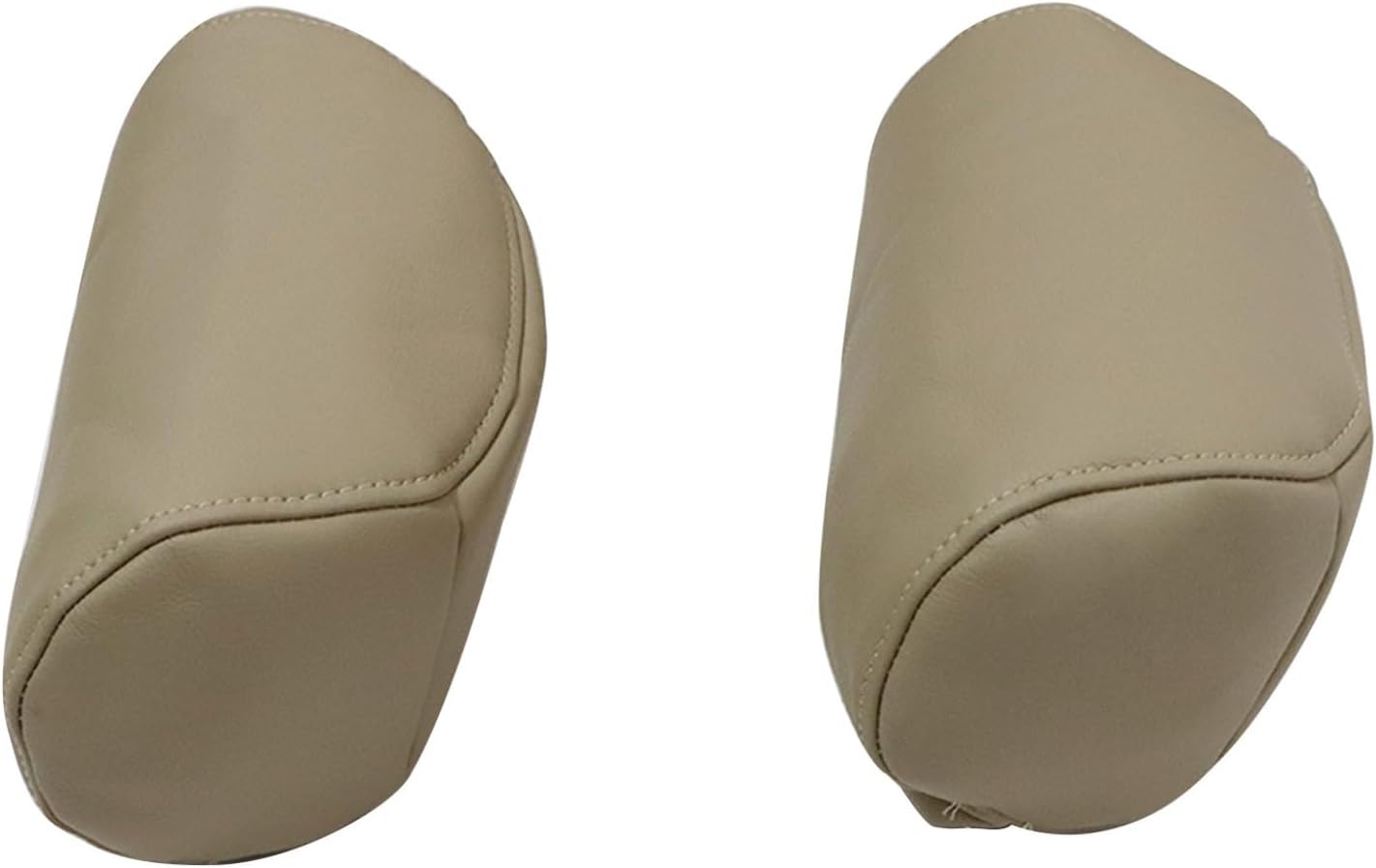 NLQR 2PCS Car Seat Headrest Cover Tan Replacement Compatible with Toyota Sequoia 2001 2002 2003 2004 2005 2006 2007 Front Row Headrests Cover
