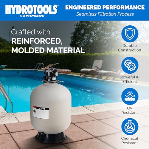 Image of SWIMLINE Pool Sand Filter Combo Set with Stand & Valve, 31 in, 500 Lb Sand
