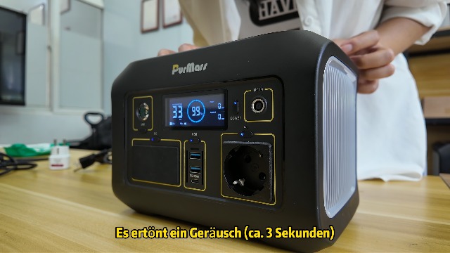 PurMars Tragbare Powerstation 300W, Power Bank mit 230V Reinsinus