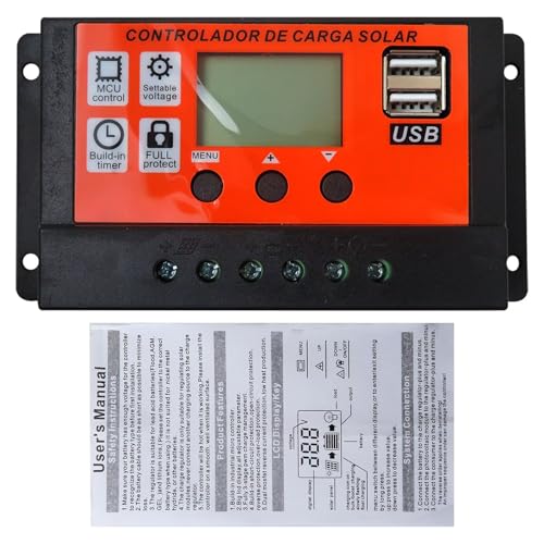 JRSHOME New 100A MPPT Solar Panel Regulator Charge Controller Auto Focus Tracking 12/24V