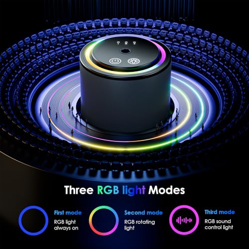 Image of Car Air Freshener Diffuser,Smart Car Air Freshener 150ml Capacity for 6 Months,RGB Music Syncing Light,Auto On /Off,Suitable for Cars,Offices (Angel)