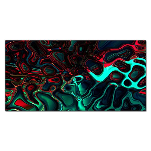 Tableau en verre acrylique Coloray 100x50cm décoration abstraction graphique murale