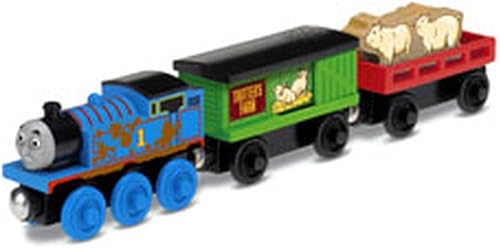 Thomas & Friends Ferrocarril de madera, recogida de cerdos de Thomas