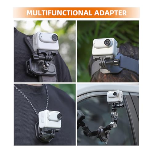 Image of Magnetic Quick-Release Mount for Insta360 Go 3s Accessories - Aluminum Alloy Camera Mount Adapter with 1 /4 inch Threaded Port for Tripods & Selfie Sticks, Vlogging