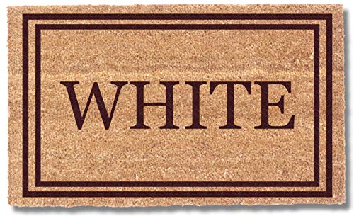 Coco Mats 'N More Brown Double Bordered Personalized Coco Doormat 22" x 36" with Vinyl Backing | Welcome Door Mat | Housewarming Gifts New Apartment