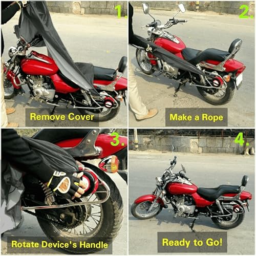 Image of BIKEBLAZER Semi-Automatic Full Body Bike Covers - Heavy Duty Device | Water Resistant | UV Safe | 100% Dust Proof | Anti-Theft & Scratch Proof Covers, Compatible with All Triumph Motorcycles RPN