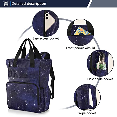 Bolsa de fraldas Universe Star Space Galaxy Cosmos, mochila de bebê de grande capacidade, mochila de
