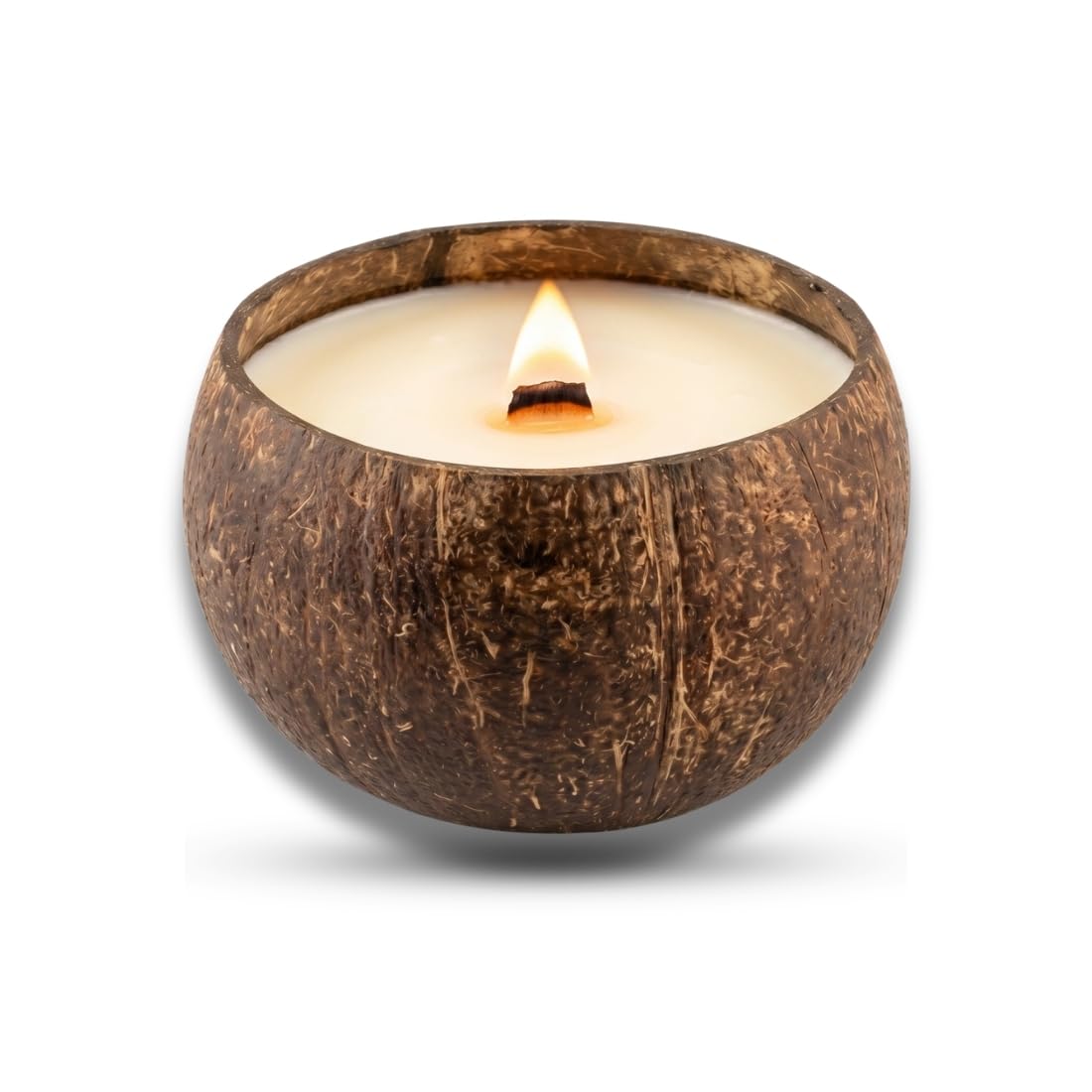 Candele Profumate al Cocco | Cera di Soia Naturale in Guscio di Cocco con Oli Essenziali | Ecosostenibile e Artigianale | Decorazione per la Casa e Design d'Interni