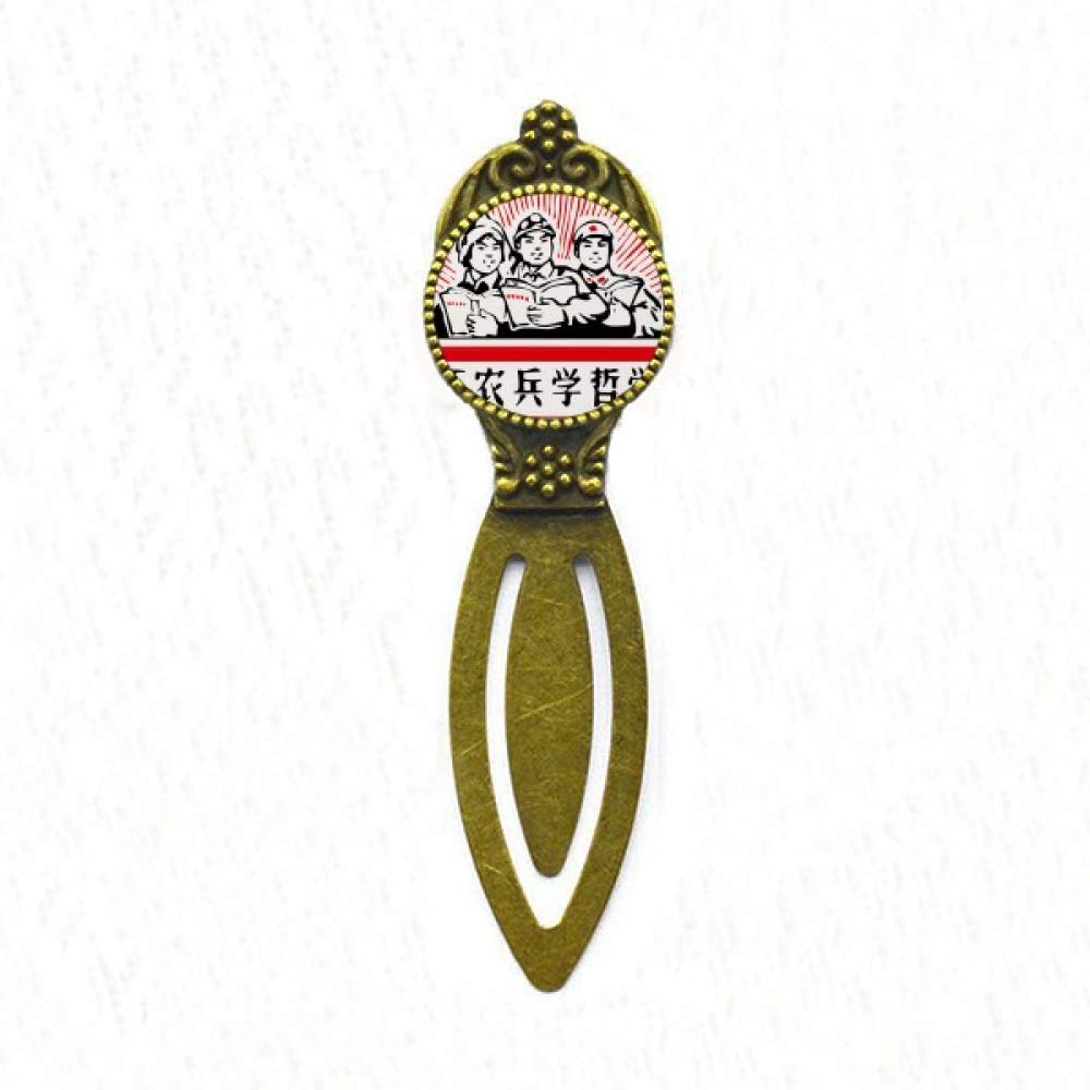 Marque-page porcelaine rouge Worker d'exception rétro - 5