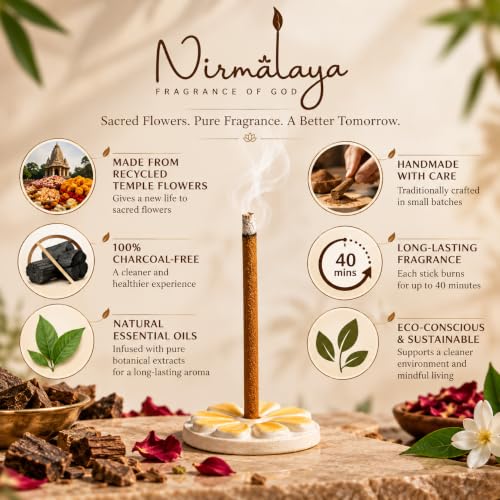 Nirmalaya Sandalwood & Jasmine Dhoop Sticks (Pack of 2, 80 Sticks) - Image 6