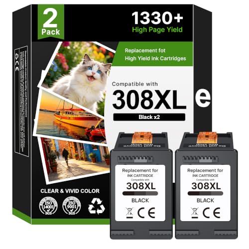 Cartouche HP 308 XL noir et couleur Prodoki pour imprimante Envy 6120e 6520e