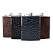 Gifts Infinity® Set of 4 8oz Stainless Steel Flask Wrap with Leather.