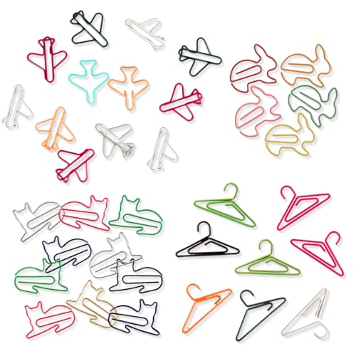 CATOR 40 Piezas Clips de Papel Clips de Notas de Papel con Forma