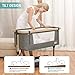 AMKE 3 in 1 Baby Bassinets,All-mesh Bedside Sleeper,Baby Cradle with Storage Basket,Easy Assemble Bassinet for Infant/Newborn,Adjustable Bedside Crib,Safe Portable Baby Bed,Travel Bag Included